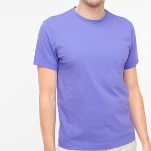 New mens JCrew purple cotton casual shirt sleeve crew neck tee Xl